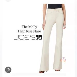 NWT Joe's Jeans Molly High Rise Flare in Ecru